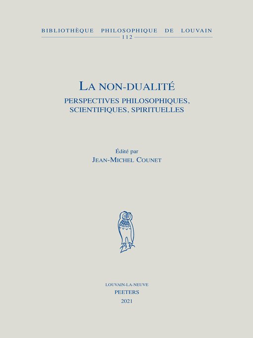 Title details for La non-dualite by J.-M. Counet - Wait list